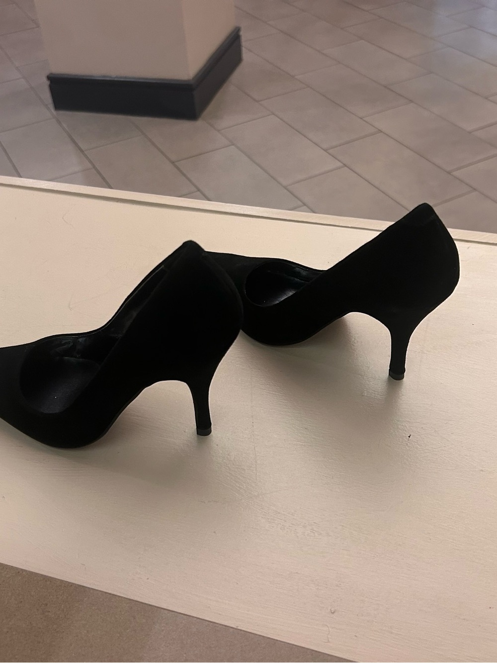 Heels Steve Madden Classic Black Suede Pointed-Toe Heels for Women - Picture 9 of 12